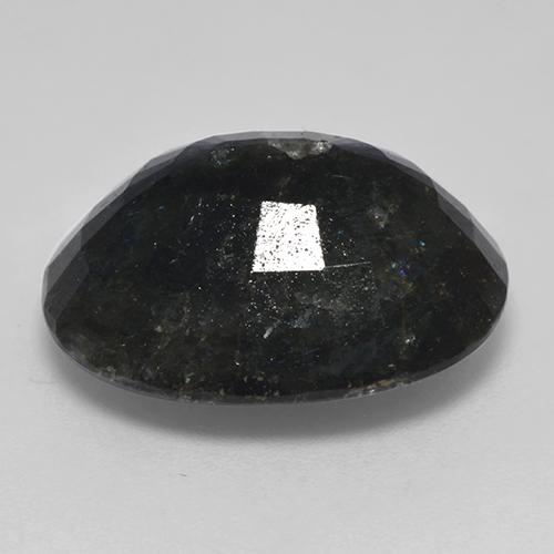 Nuummite Gemstone in 18 x 14.7 mm Size for Sale, Nuummite Stone in Black with Blue Sparkle Color