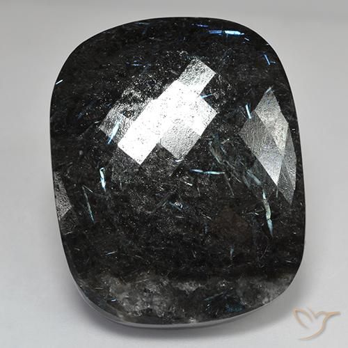 82.01 ct Cushion Checkerboard Nuummite, 34.3 x 27.3 mm From India, Photo A