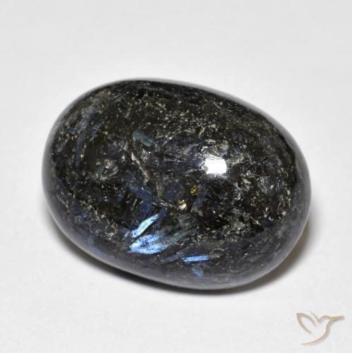 Nuummite multicolore taglio ovale da 20,81 ct dall'India, dimensione 19,1 x 13,9mm, pietra preziosa naturale non trattati , purezza Opaque, Nuummite Ovale cabochon da 1 pz, durezza Mohs di 5,5 - 6, Photo A