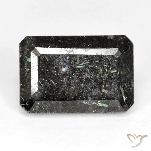 16.29 ct Octagon Cut Nuummite, 17.7 x 11.9 mm From India, Photo A