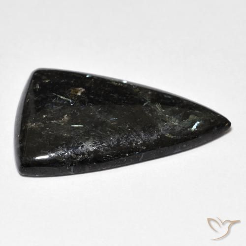 Nuummite Gemstone in 23.9 x 16.1 mm Size for Sale, Nuummite Stone in Black Color