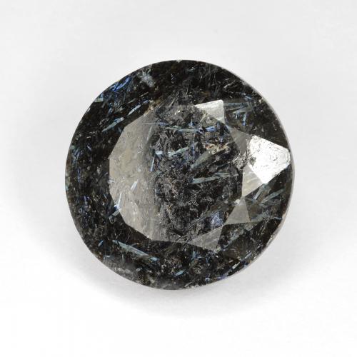 19.72 ct Multicolor Nuummite Stone, Natural Nuummite in Round Facet Shape for Sale