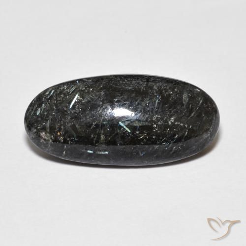 7.87 ct Oval Nuummite, 19.2 x 9 mm From India, Photo A