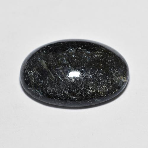 Nuummite Gemstone in 17.5 x 13.5 mm Size for Sale, Nuummite Stone in Black with Blue Sparkle Color