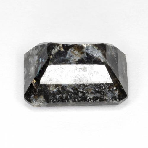 Nuummite Gemstone in 12.8 x 9.1 mm Size for Sale, Nuummite Stone in Black with Blue Sparkle Color