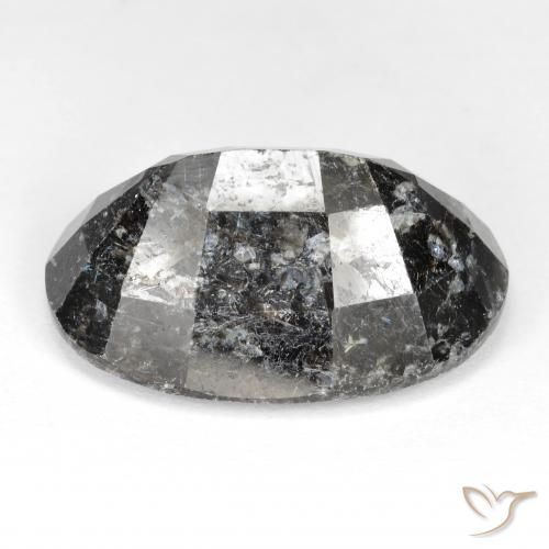 Nuummite Gemstone in 24 x 16.9 mm Size for Sale, Nuummite Stone in Black with Blue Sparkle Color