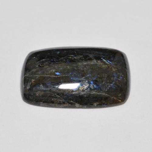 Nuummite Gemstone in 16.7 x 12.1 mm Size for Sale, Nuummite Stone in Black with Blue Sparkle Color