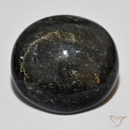 21.06 ct Oval Nuummite, 19.9 x 18.5 mm From India, Photo A