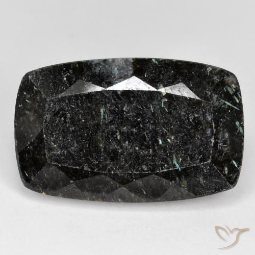 31.64 ct Cushion Cut Nuummite, 24.4 x 15.4 mm From India, Photo A