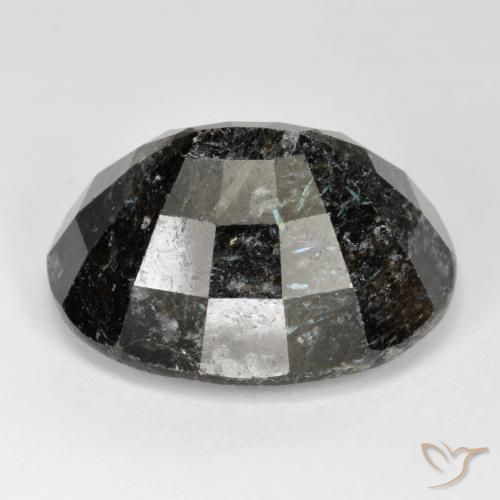 Nuummite Gemstone in 22.5 x 18.4 mm Size for Sale, Nuummite Stone in Black with Blue Sparkle Color