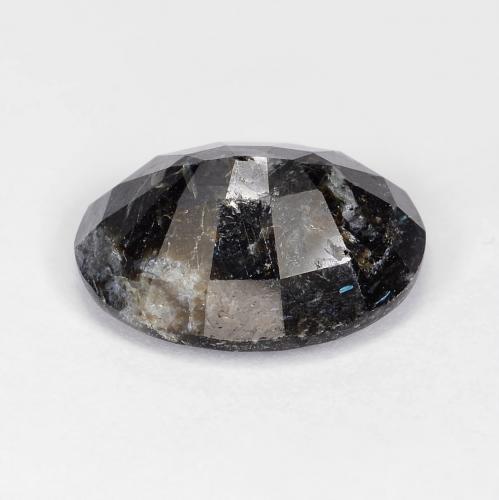 Nuummite Gemstone in 15.3 x 11.8 mm Size for Sale, Nuummite Stone in Black with Blue Sparkle Color