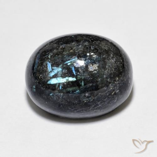 10.8 ct Oval Nuummite, 13.9 x 11 mm From India, Photo A