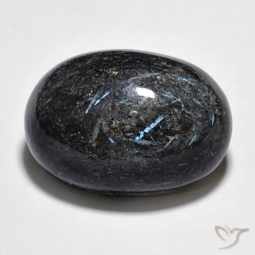 25.34 ct Oval Nuummite, 20.7 x 14.3 mm From India, Photo A