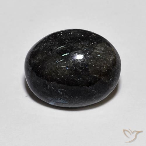 8 ct Oval Nuummite, 14.3 x 11.7 mm From India, Photo A