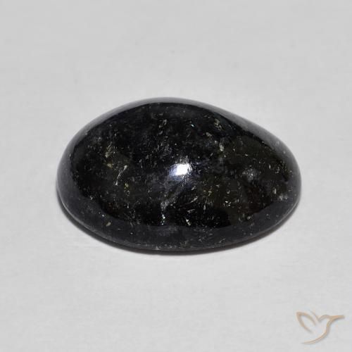 Nuummite Gemstone in 16 x 12 mm (calibrated) Size for Sale, Nuummite Stone in Black with Blue Sparkle Color