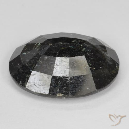 Nuummite Gemstone in 18.5 x 14.8 mm Size for Sale, Nuummite Stone in Black with Blue Sparkle Color