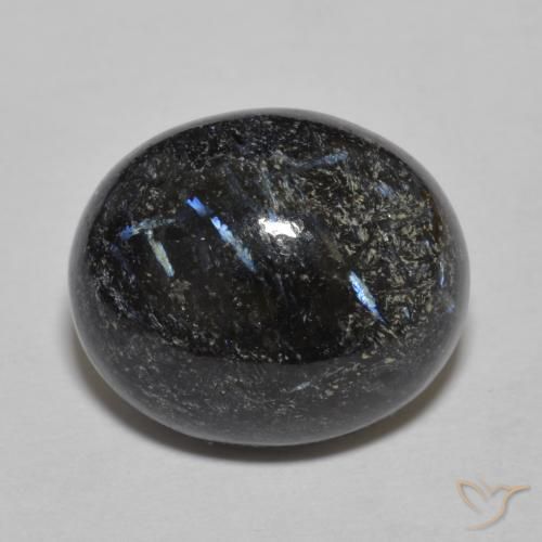 9.84 ct Oval Nuummite, 14.4 x 12.2 mm From India, Photo A