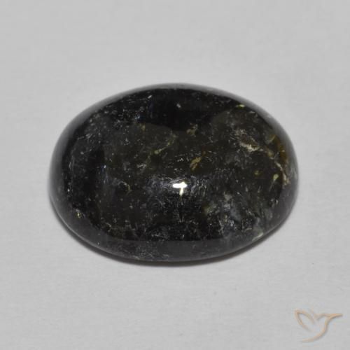 Nuummite Gemstone in 13 x 13 mm (calibrated) Size for Sale, Nuummite Stone in Black with Blue Sparkle Color