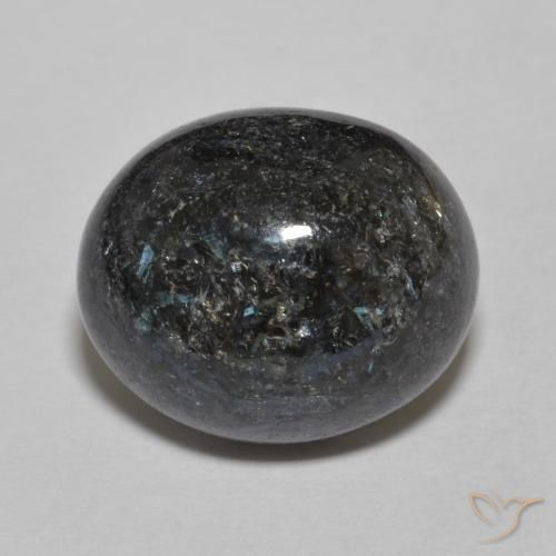 9.83 ct Oval Nuummite, 14.2 x 12 mm From India, Photo A
