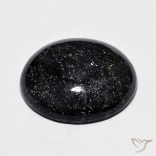 Nuummite Gemstone in 18 x 16.2 mm Size for Sale, Nuummite Stone in Black with Blue Sparkle Color