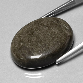 Obsidian Gemstone in 26.5 x 19.7 mm Size for Sale, Obsidian Stone in Gold Sheen Color