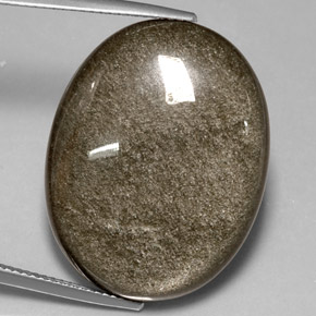 25.82 ct Yellow Obsidian Stone, Natural Obsidian in Oval Cabochon Shape for Sale