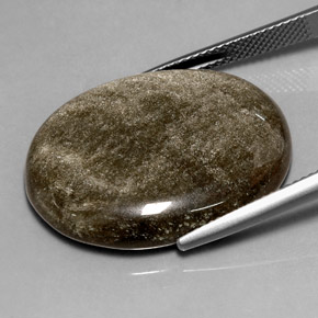 Obsidian Gemstone in 27.2 x 20.6 mm Size for Sale, Obsidian Stone in Gold Sheen Color