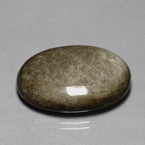 24.01 ct Yellow Obsidian Gemstone, Obsidian Gem in Oval Cabochon Shape for Sale.