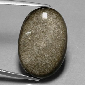 24.01 ct Yellow Obsidian Stone, Natural Obsidian in Oval Cabochon Shape for Sale