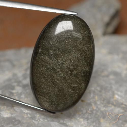 26.24 ct Oval Obsidian, 28.5 x 18.2 mm From the United States, Photo A