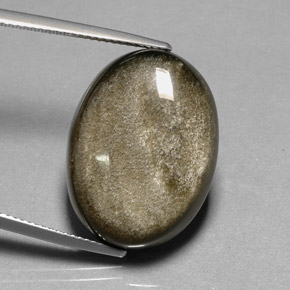 20.50 ct Yellow Obsidian Stone, Natural Obsidian in Oval Cabochon Shape for Sale