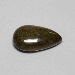 9.16 ct Gold Obsidian Stone, Natural Obsidian in Pear Cabochon Shape for Sale