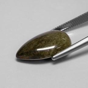 Obsidian Gemstone in 19.8 x 12.5 mm Size for Sale, Obsidian Stone in Gold Sheen Color