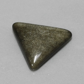 3.29 ct Yellow Obsidian Stone, Natural Obsidian in Triangle Shape for Sale