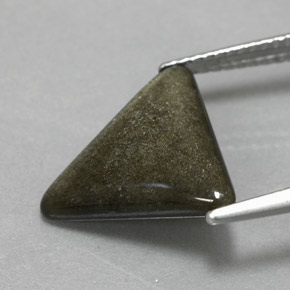 Obsidian Gemstone in 14.4 x 13.1 mm Size for Sale, Obsidian Stone in Gold Sheen Color