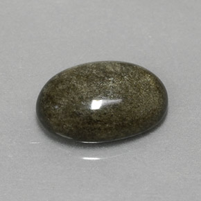 2.30 ct Yellow Obsidian Stone, Natural Obsidian in Oval Cabochon Shape for Sale