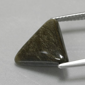 Obsidian Gemstone in 13.5 x 12.4 mm Size for Sale, Obsidian Stone in Gold Sheen Color