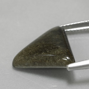 Obsidian Gemstone in 16.1 x 14.9 mm Size for Sale, Obsidian Stone in Gold Sheen Color