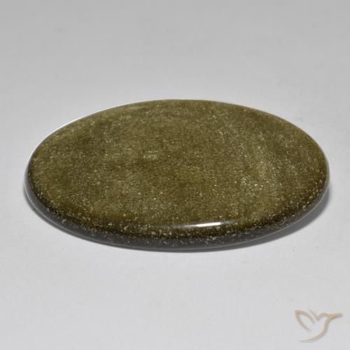 Obsidian Gemstone in 38.9 x 28.1 mm Size for Sale, Obsidian Stone in Multicolor Color