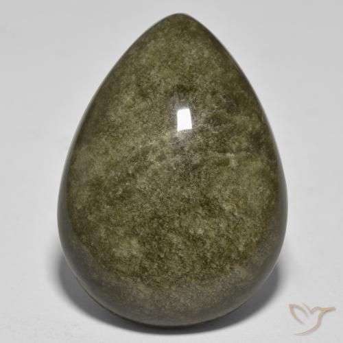 33.02 ct Pear Obsidian, 29.5 x 21.2 mm From Mexico, Photo A