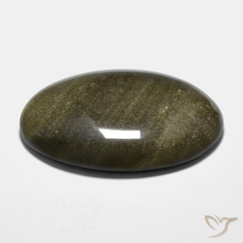 Obsidian Gemstone in 31.4 x 24.1 mm Size for Sale, Obsidian Stone in Multicolor Color