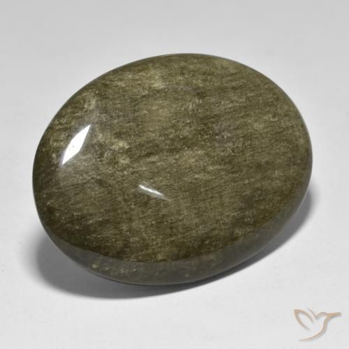 41.16 ct Golden Obsidian Stone, Natural Obsidian in Oval Cabochon Shape for Sale