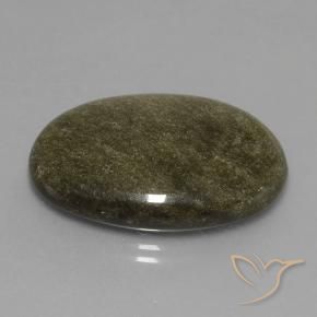 24.53 ct Golden Obsidian Stone, Natural Obsidian in Oval Cabochon Shape for Sale