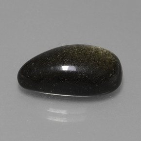 7.78 ct Gold Obsidian Stone, Natural Obsidian in Fancy Cabochon Shape for Sale
