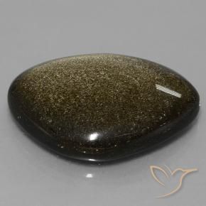 35.75 ct Golden Obsidian Stone, Natural Obsidian in Fancy Cabochon Shape for Sale