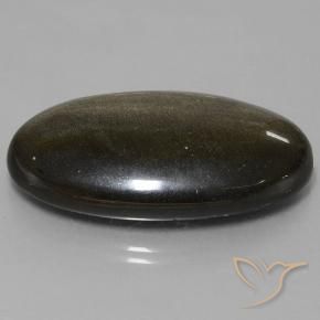 51.67 ct Golden Obsidian Stone, Natural Obsidian in Oval Cabochon Shape for Sale