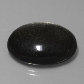 25.73 ct Gold Obsidian Stone, Natural Obsidian in Oval Cabochon Shape for Sale