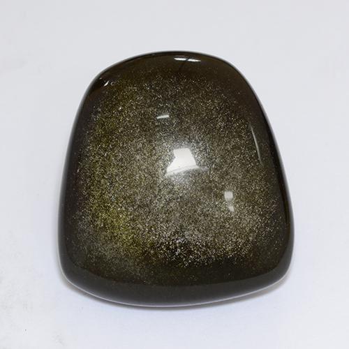 22.7ct Trapezoid Cabochon Black Gold Sheen Obsidian Gem for sale 22.7ct Trapezoid Cabochon Black Gold Sheen Obsidian Gem (ID: 433669)