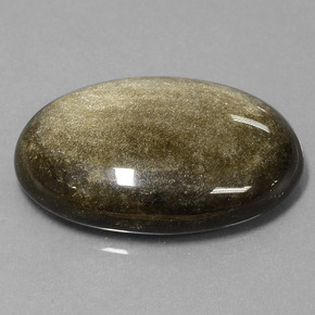 23.69 ct Gold Obsidian Stone, Natural Obsidian in Oval Cabochon Shape for Sale