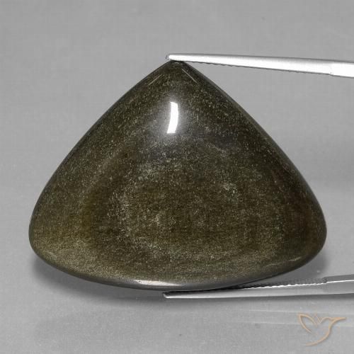 43.11 ct Pear Obsidian, 34.5 x 27.1 mm From Mexico, Photo A
